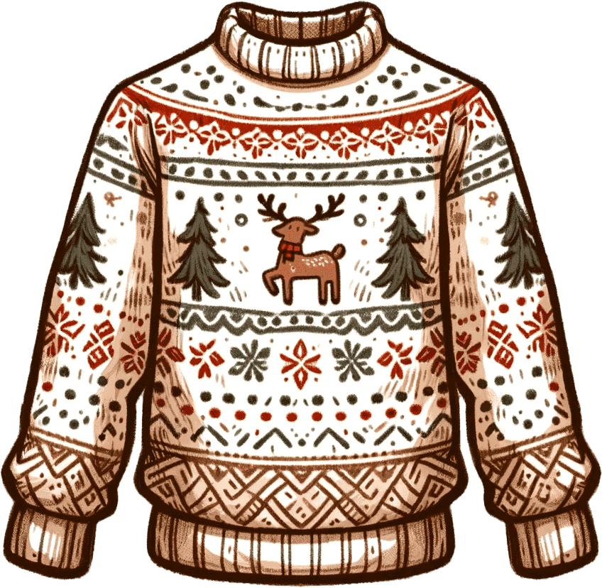 Christmas sweater illustration