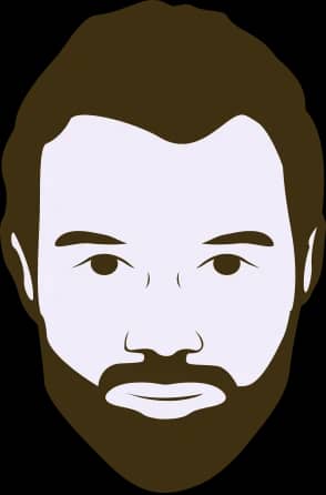Outlined male face avatar