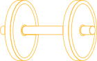 Outline dumbbell icon