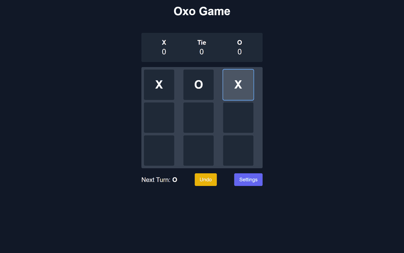 Screenshot of Oxo