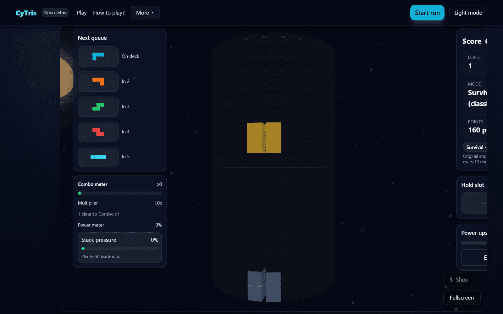 Screenshot of 3D Tetris