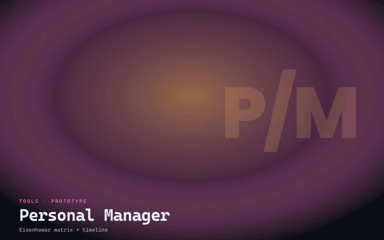 Screenshot of Personal Manager
